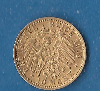  Baden Friedrich I 10 Mark 1904 Gold Münzenankauf Koblenz Frank Maurer AF876   