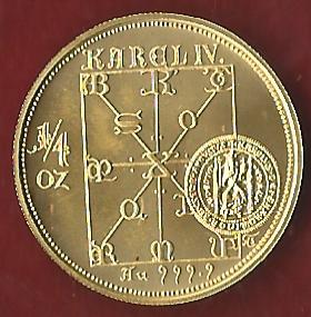  Tschechien 2500 KC 1998 ST 1/4 Oz Gold Karl IV RRR Koblenzer Münzen StudioKoblenz Frank Maurer AH855   